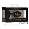 Ouch! Plug Bijou Anal Silicone Heart Noir 7 x 3.5 cm
